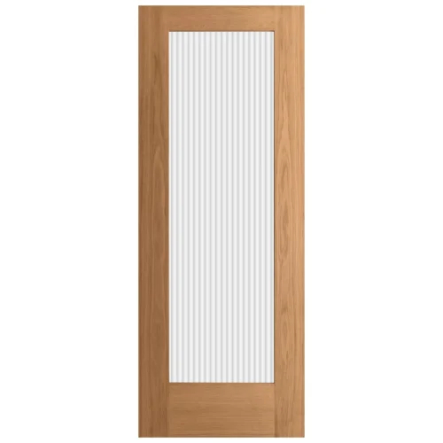 Oak Internal Fully Finished Pattern 10 1 Light Reeded Glass Door (121050) 5 Oak Internal Fully Finished Pattern 10 1 Light Reeded Glass Door (121050) -Oak Door Store 1709563001 72329500