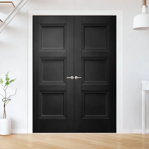 Internal Black Primed Ripley Pair Door (121334)