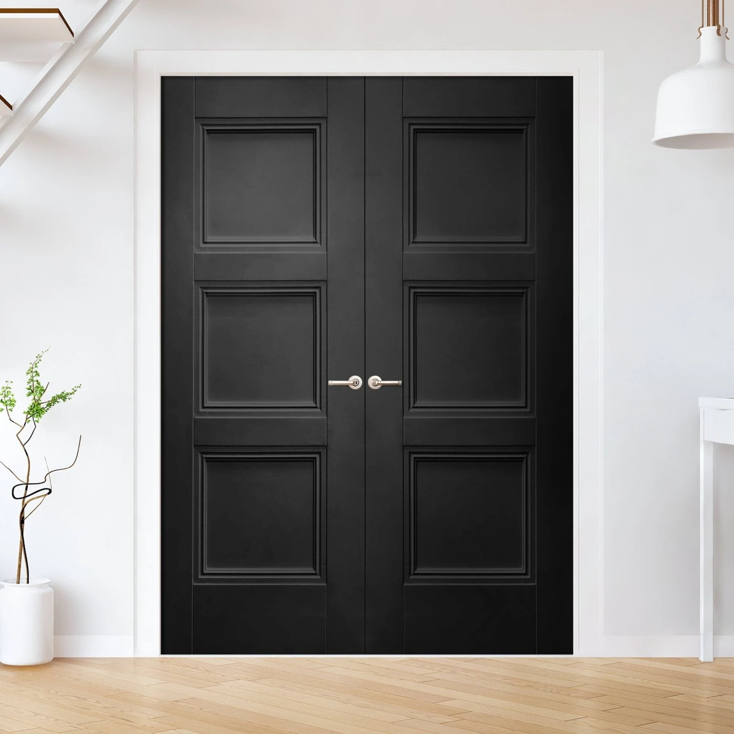Internal Black Primed Ripley Pair Door (121334) 1 Internal Black Primed Ripley Pair Door (121334)
