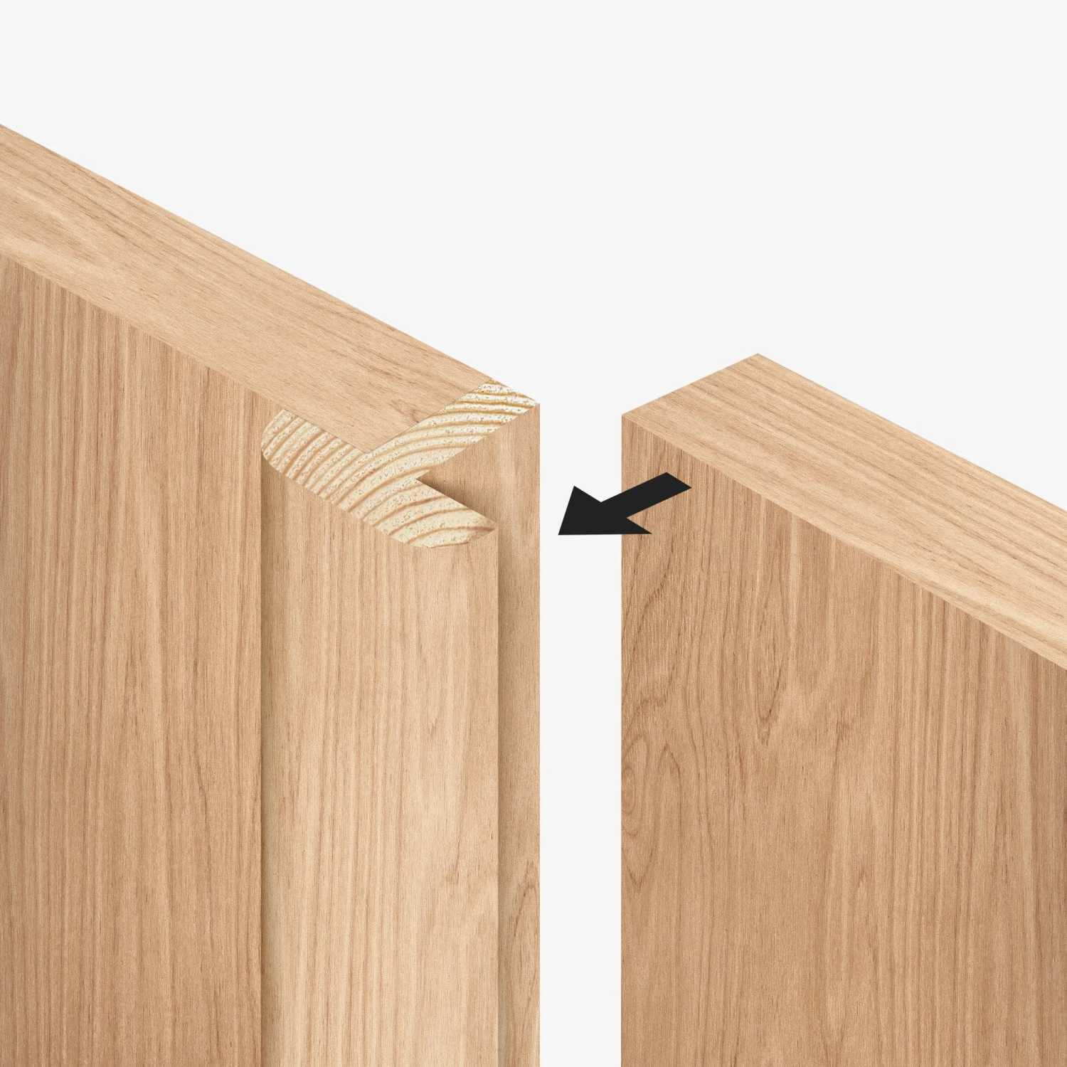 Internal Oak Unfinished Farley Door Pair Door (121378) 2 Internal Oak Unfinished Farley Door Pair Door (121378) - Image 2