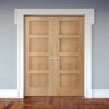 Internal Oak Unfinished Shaker 4 Panel Pair Door (121386)