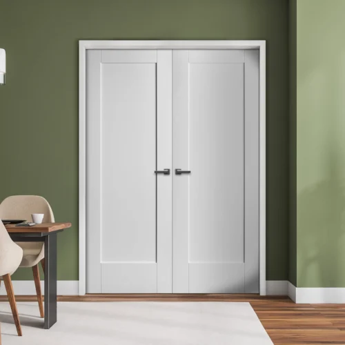 Internal White Primed Pattern 10 1 Panel Pair Door (121422) -Oak Door Store 1710842390 61400500