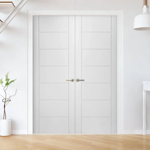 Internal White Primed Pedrena 7P Pair Door (121426) -Oak Door Store 1710842537 13233100