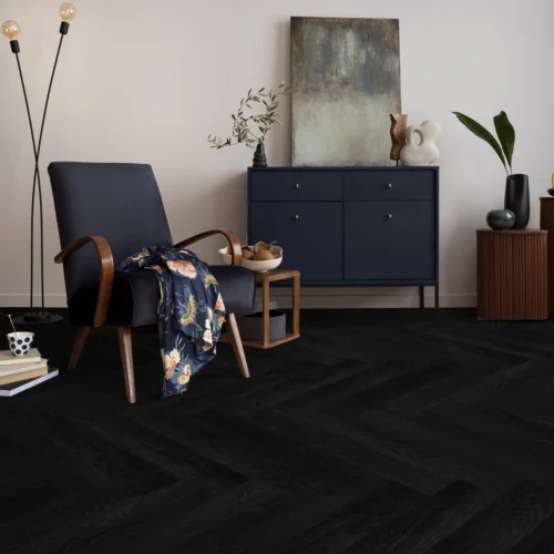 Carbon Oak - Lifestyle SPC Herringbone 5.5mm Rigid Core Vinyl Flooring (119020)