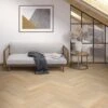 Buttermilk Oak - Lifestyle SPC Herringbone 5.5mm Rigid Core Vinyl Flooring (119015)