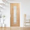 Oak Internal Fully Finished Pedrena 1 Light Obscure Glass Made-to-Measure Door (121930)