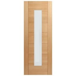 Oak Internal Fully Finished Pedrena 1 Light Obscure Glass Made-to-Measure Door (121930) -Oak Door Store 1714119202 75745100