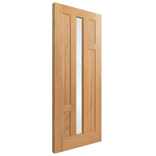 Oak Internal Fully Finished Stamford 4 Panel 1 Light Obscure Glass Made-to-Measure Door (121931) -Oak Door Store 1714119241 31516600