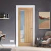 Oak Internal Fully Finished Farley 1 Light Obscure Offset Glass Made-to-Measure Door (121927)