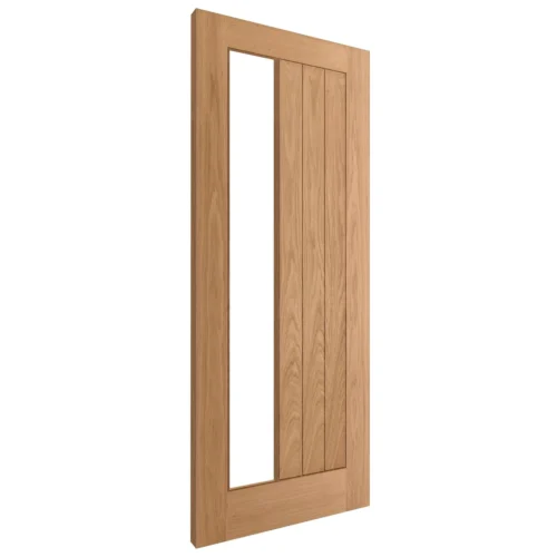 Oak Internal Fully Finished Farley 1 Light Obscure Offset Glass Made-to-Measure Door (121927) -Oak Door Store 1714120656 21618300