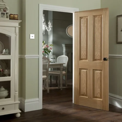 White Oak Fully Finished Internal Oregon 4 Panel FD30 Door (121795)