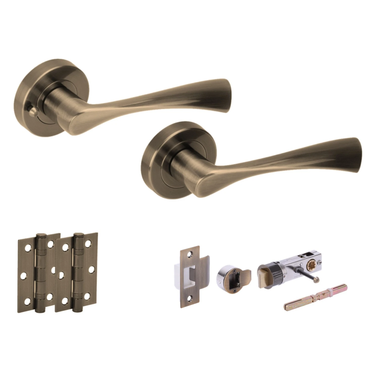 Oasis Internal Privacy Lever Handle Set - Antique Bronze (108083) 1 Oasis Internal Privacy Lever Handle Set - Antique Bronze (108083)