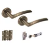 Orbit Internal Lever Handle Set - Antique Brass (108086)