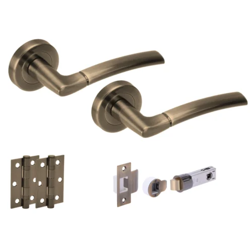 Orbit Internal Lever Handle Set - Antique Brass (108086)
