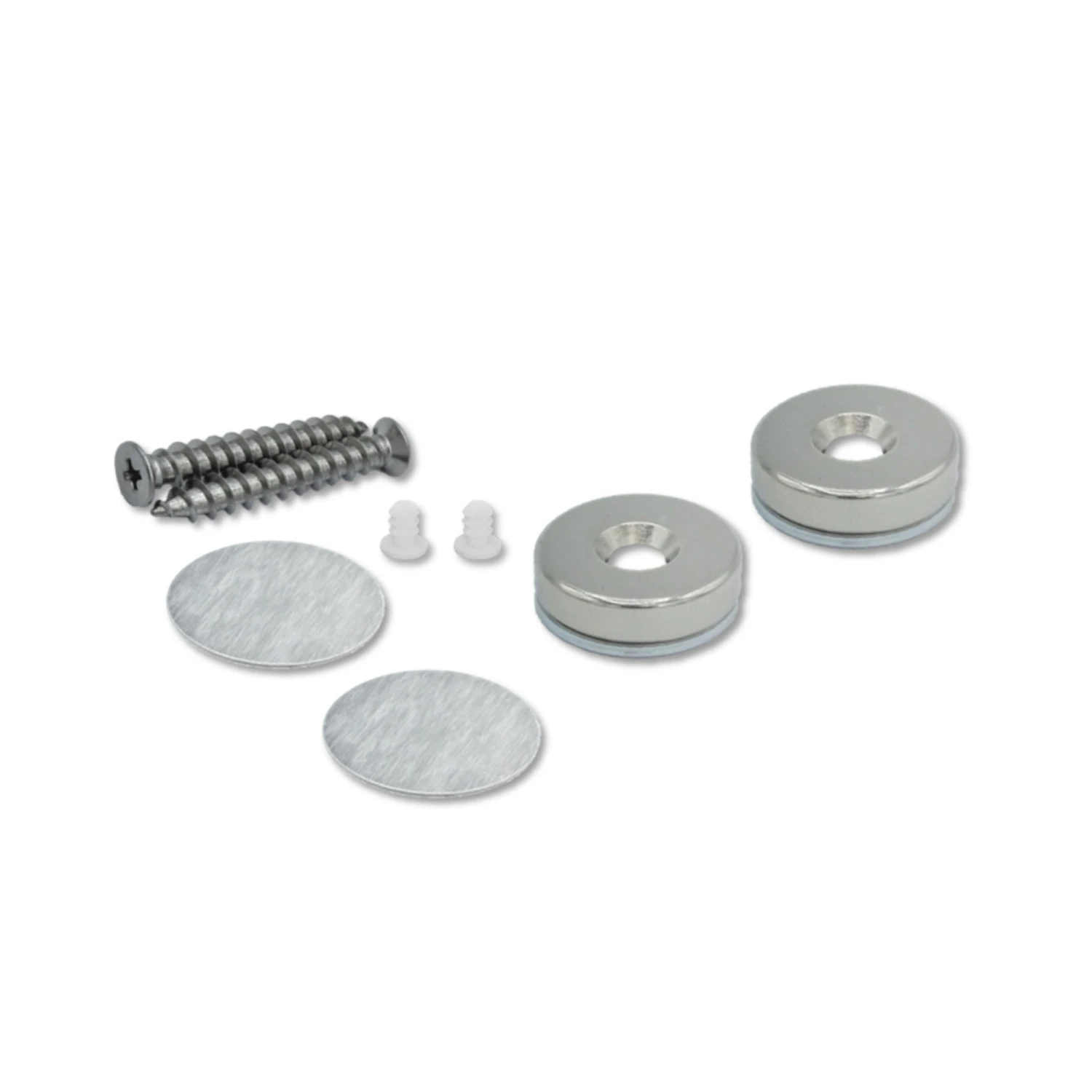 12mm Flush Mounted Countersunk Magnetic Catch - Satin Stainless Steel (122068) 2 12mm Flush Mounted Countersunk Magnetic Catch - Satin Stainless Steel (122068) - Image 2