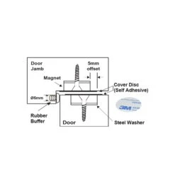 12mm Flush Mounted Countersunk Magnetic Catch - Satin Stainless Steel (122068) 5 12mm Flush Mounted Countersunk Magnetic Catch - Satin Stainless Steel (122068) -Oak Door Store 1715590388 58692500