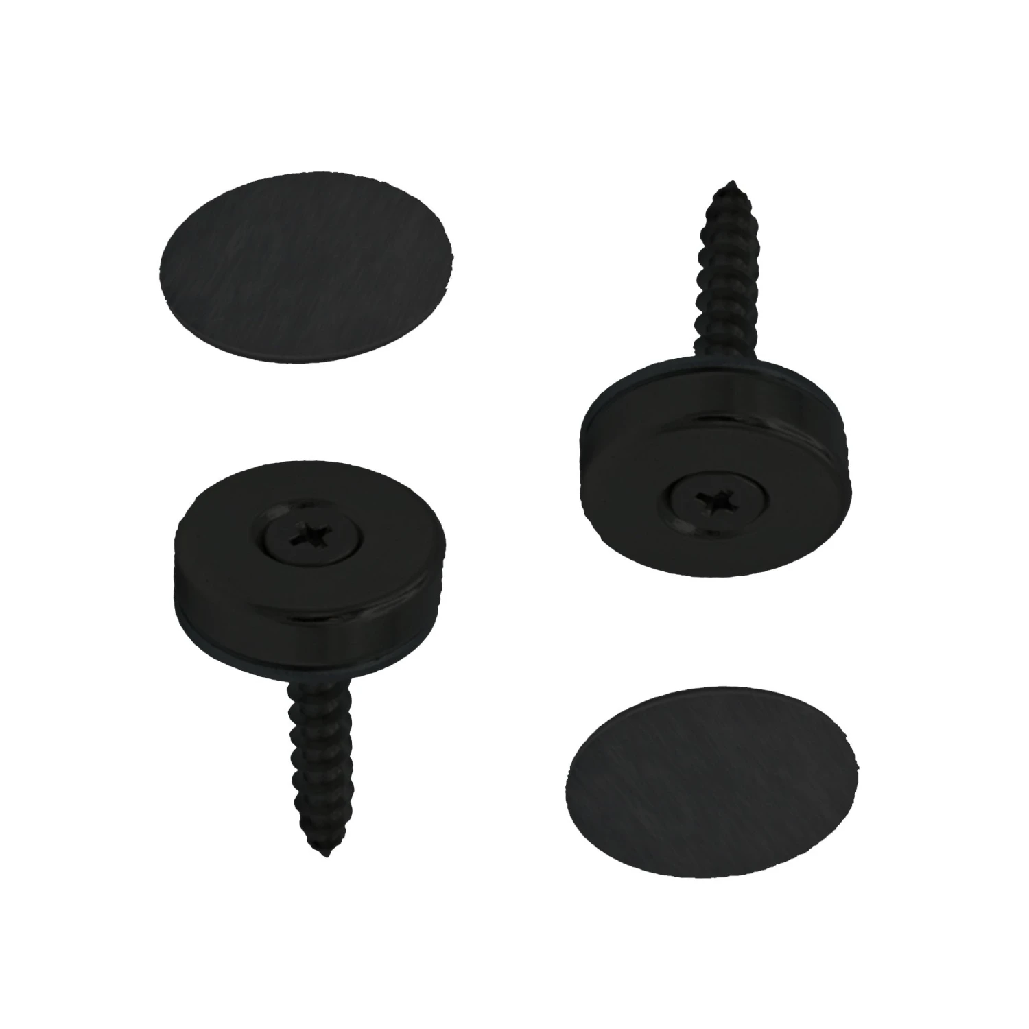 24mm Flush Mounted Countersunk Magnetic Catch - Black (122070) 1 24mm Flush Mounted Countersunk Magnetic Catch - Black (122070)