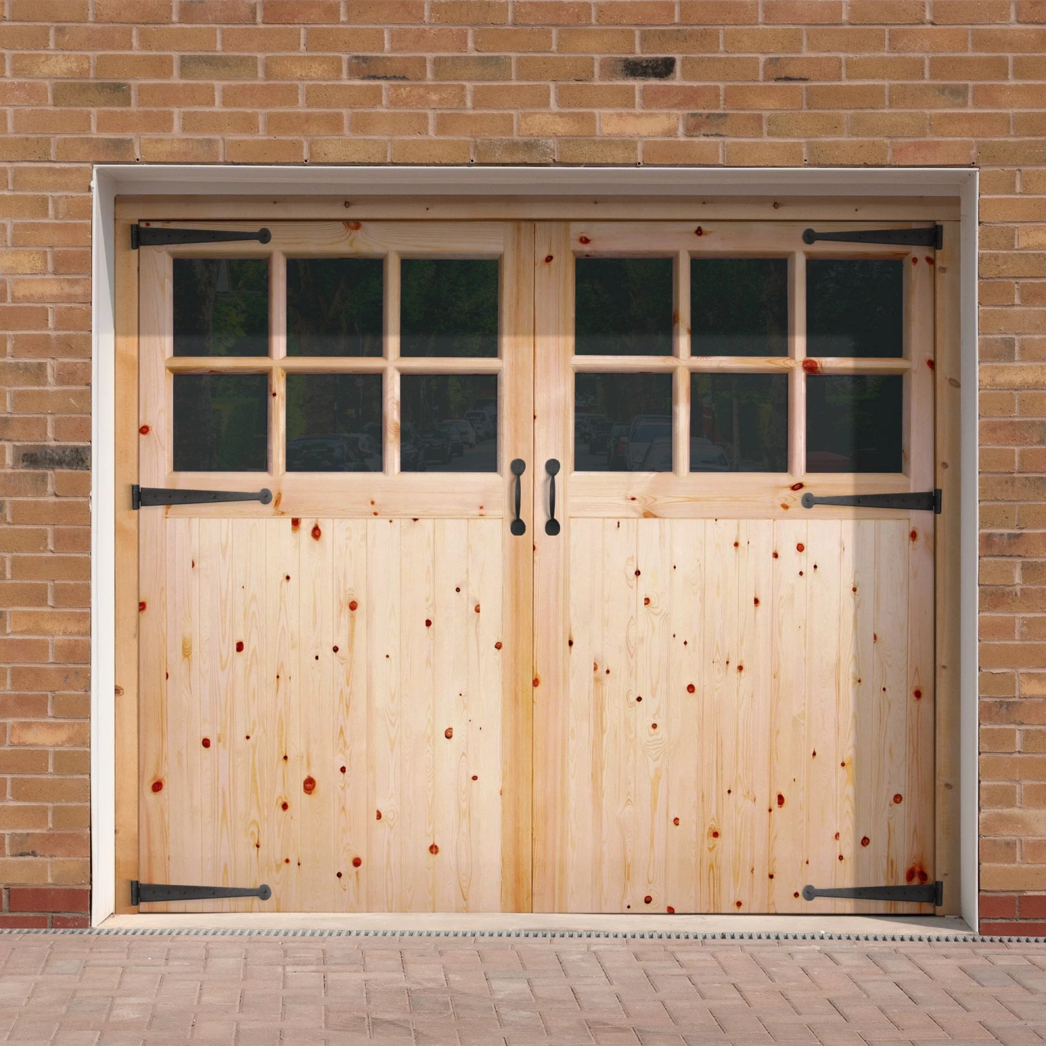Solid Redwood Unfinished External Framed, Ledged And Braced 6 Light Obscure Garage Door And Frame Set (119228) 1 Solid Redwood Unfinished External Framed, Ledged And Braced 6 Light Obscure Garage Door And Frame Set (119228)