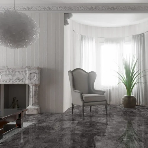 Agios Scuro - Lustre Stone 8mm High Gloss Laminate Flooring (91933)