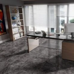 Agios Scuro - Lustre Stone 8mm High Gloss Laminate Flooring (91933) -Oak Door Store 1716468480 67320700