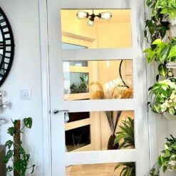 White Internal Primed Shaker 4 Light Clear Glass Door (51777) 10 White Internal Primed Shaker 4 Light Clear Glass Door (51777) -Oak Door Store 1716468670 22040400