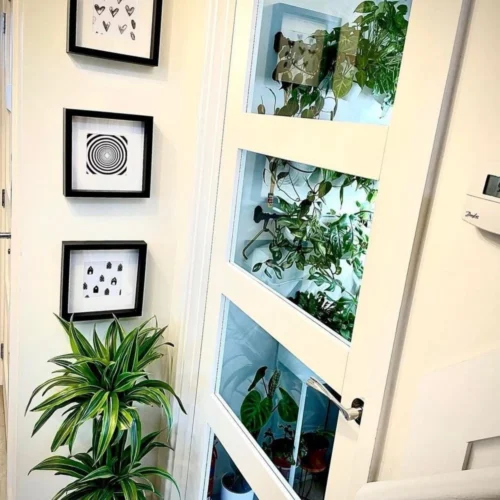 White Internal Primed Shaker 4 Light Clear Glass Door (51777) 11 White Internal Primed Shaker 4 Light Clear Glass Door (51777) -Oak Door Store 1716468670 94050300