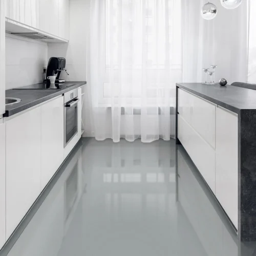 Light Grey - Lustre Flawless 8mm High Gloss Laminate Flooring (69726)