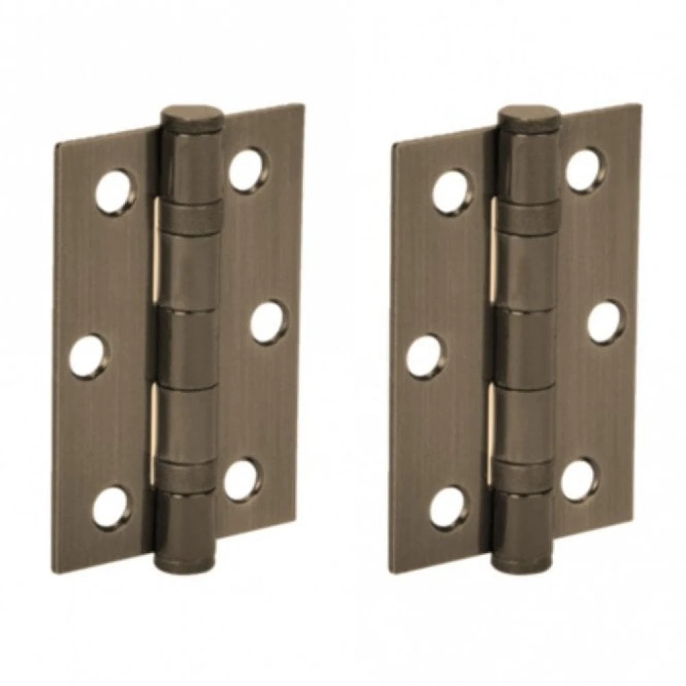 76mm (3'') Ball Bearing Hinge Pair, Antique Bronze (108610) 1 76mm (3'') Ball Bearing Hinge Pair, Antique Bronze (108610)