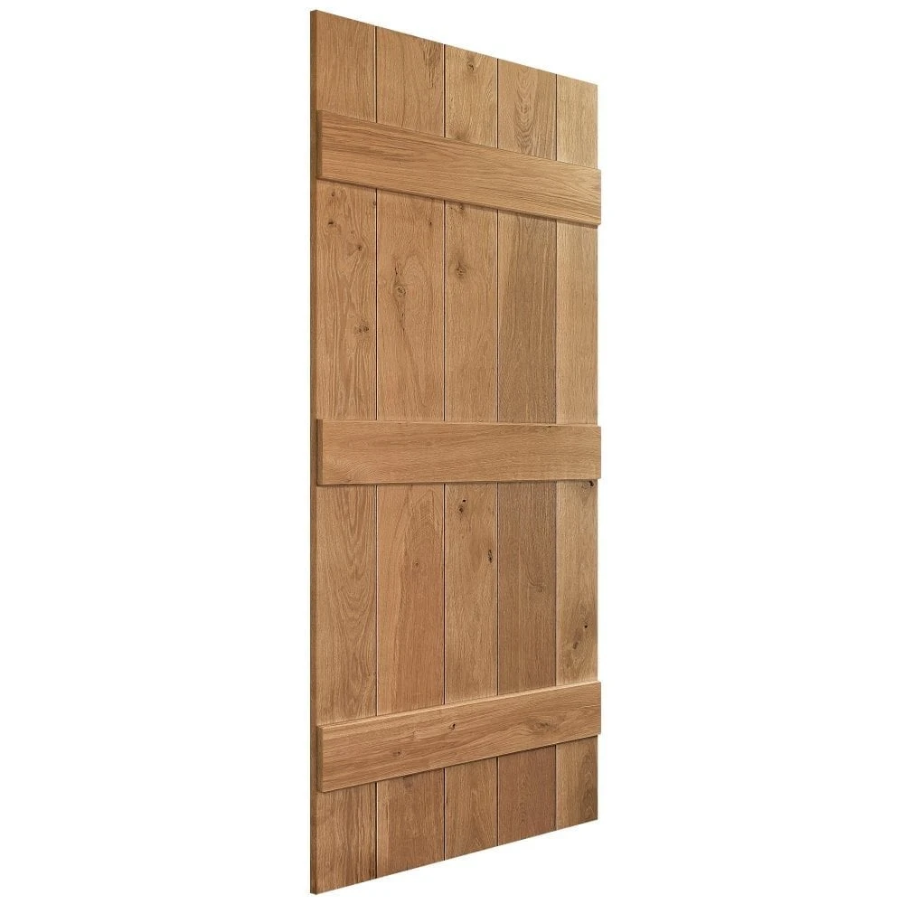 Oak Internal Unfinished Rustic Grange Solid Ledged Door (122345) 2 Oak Internal Unfinished Rustic Grange Solid Ledged Door (122345) - Image 2