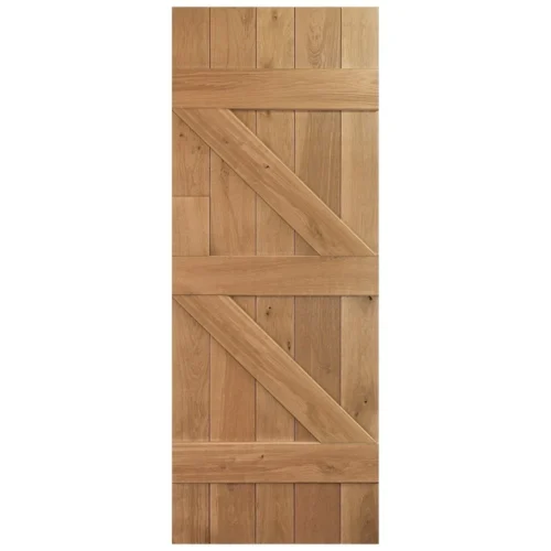 Oak Internal Unfinished Rustic Grange Solid Ledged Door (122345) -Oak Door Store 1717146270 74980000