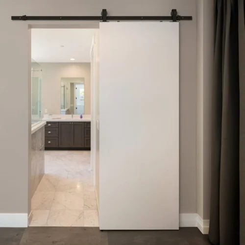 Matt Black 1.98m Top Hung Sliding Barn Door Track (122430)