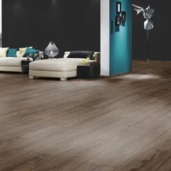 Espresso Carpenter Oak - Atlantic 10mm Handscraped Moisture Resistant Laminate Flooring (122474) -Oak Door Store 1718280135 76428900
