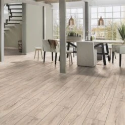 Mushroom Carpenter Oak - Atlantic 10mm Handscraped Moisture Resistant Laminate Flooring (122470) -Oak Door Store 1718280714 69449500