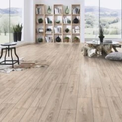 Mushroom Carpenter Oak - Atlantic 10mm Handscraped Moisture Resistant Laminate Flooring (122470) -Oak Door Store 1718280715 97076400