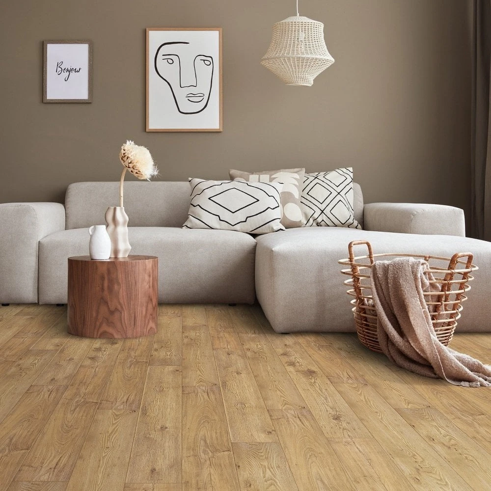Tawny Chestnut - Atlantic 10mm Handscraped Moisture Resistant Laminate Flooring (122438) 1 Tawny Chestnut - Atlantic 10mm Handscraped Moisture Resistant Laminate Flooring (122438)