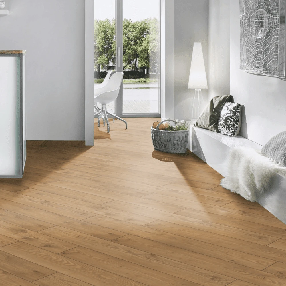 Tawny Chestnut - Atlantic 10mm Handscraped Moisture Resistant Laminate Flooring (122438) 6 Tawny Chestnut - Atlantic 10mm Handscraped Moisture Resistant Laminate Flooring (122438) - Image 6