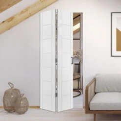 White Internal Primed Pedrena Bi-Fold Door (110296)