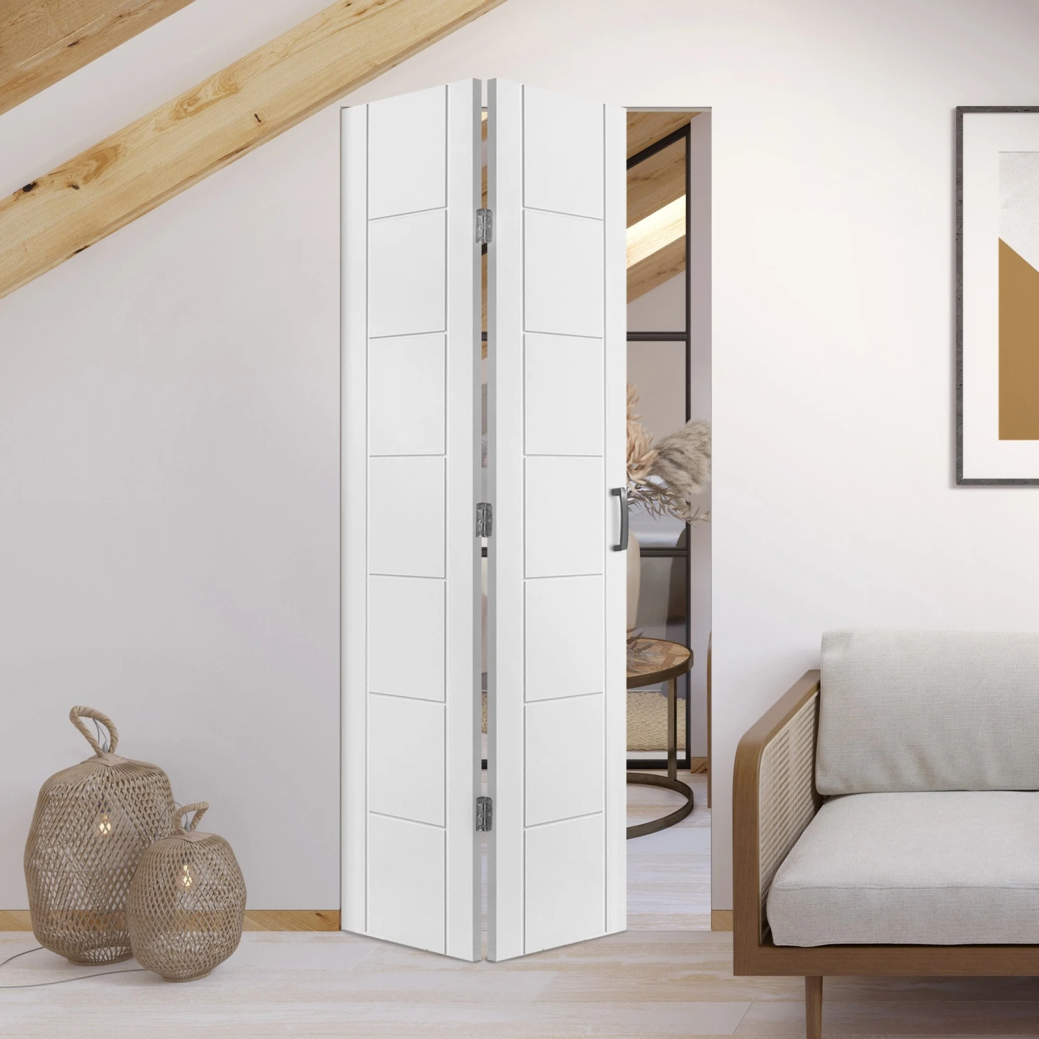 White Internal Primed Pedrena Bi-Fold Door (110296) 1 White Internal Primed Pedrena Bi-Fold Door (110296)