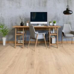 Mist Ethereal Oak - Atlantic 10mm Handscraped Moisture Resistant Laminate Flooring (122441)