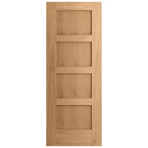 Oak Internal Unfinished Shaker Made-to-Measure FD30 Fire Door (122633) -Oak Door Store 1719485515 97340100