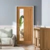 Oak Internal Fully Finished Farley 1 Light Clear Offset Glass Made-to-Measure FD30 Fire Door (122643)