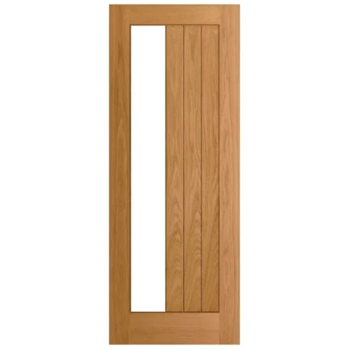 Oak Internal Fully Finished Farley 1 Light Clear Offset Glass Made-to-Measure FD30 Fire Door (122643) -Oak Door Store 1719488703 46795600
