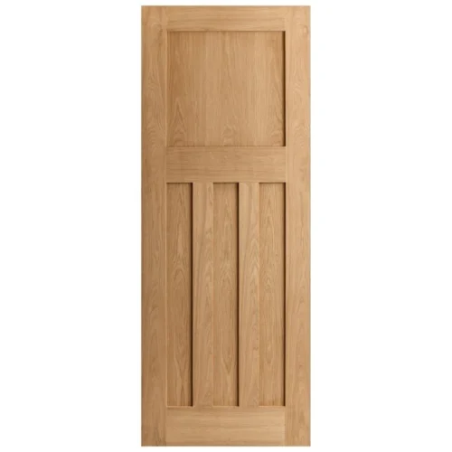 Oak Internal Fully Finished 1930's DX 3 Panel FD30 Fire Door (122042) -Oak Door Store 1719820539 29739400