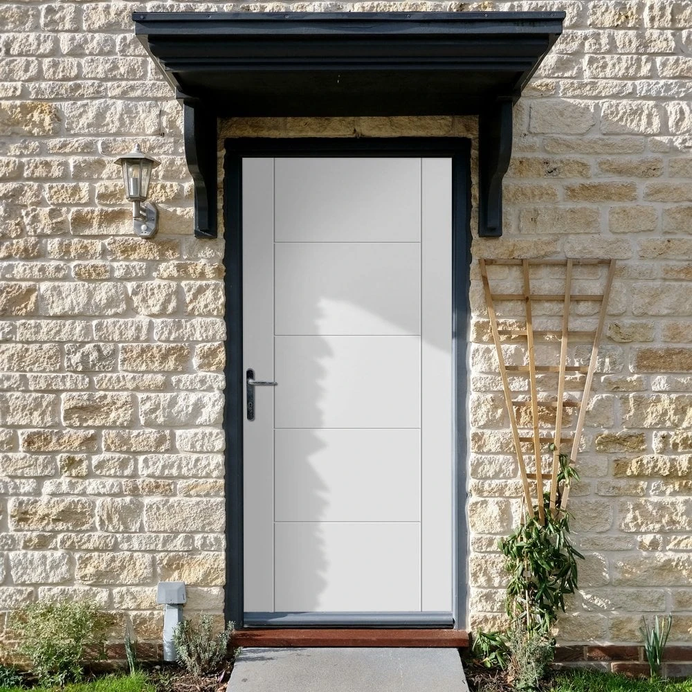 External White Painted Composite Solid Parma Door (121043) 1 External White Painted Composite Solid Parma Door (121043)