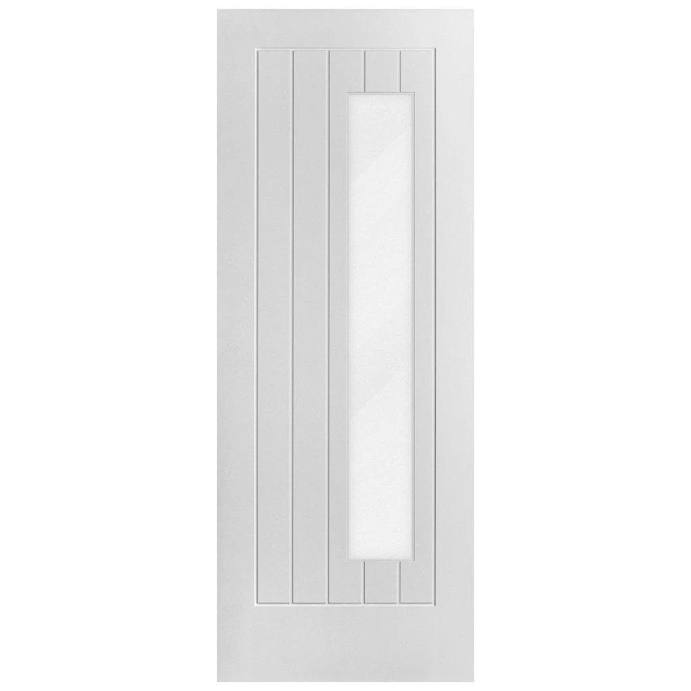 External White Painted Composite 1 Light Obscure Glass Farley Door (121035) 2 External White Painted Composite 1 Light Obscure Glass Farley Door (121035) - Image 2