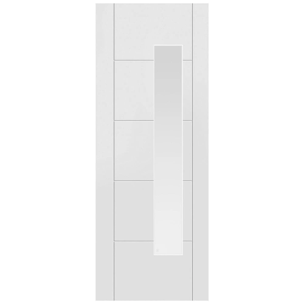 External White Painted Composite 1 Light Obscure Glass Parma Door (121045) 2 External White Painted Composite 1 Light Obscure Glass Parma Door (121045) - Image 2