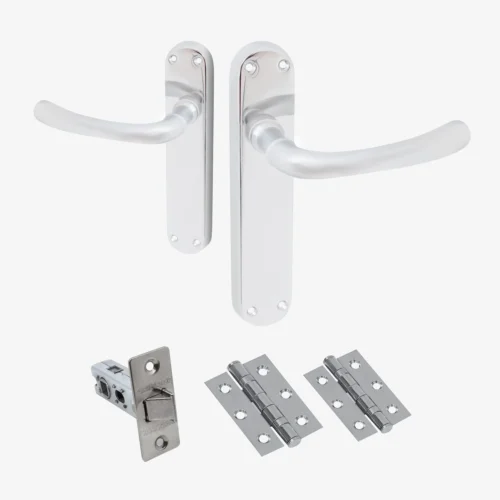 Palace Lever On Backplate Door Handle Set - Polished Chrome (122268)