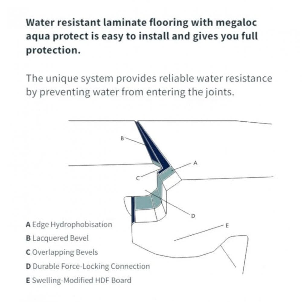 Soft Brown Oak - Ocean Water-Resistant 8mm Laminate Flooring (82435) 6 Soft Brown Oak - Ocean Water-Resistant 8mm Laminate Flooring (82435) - Image 6
