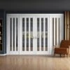 White Primed Internal Ashton 3L Clear Glass Sidelight Room Divider Set (123149)