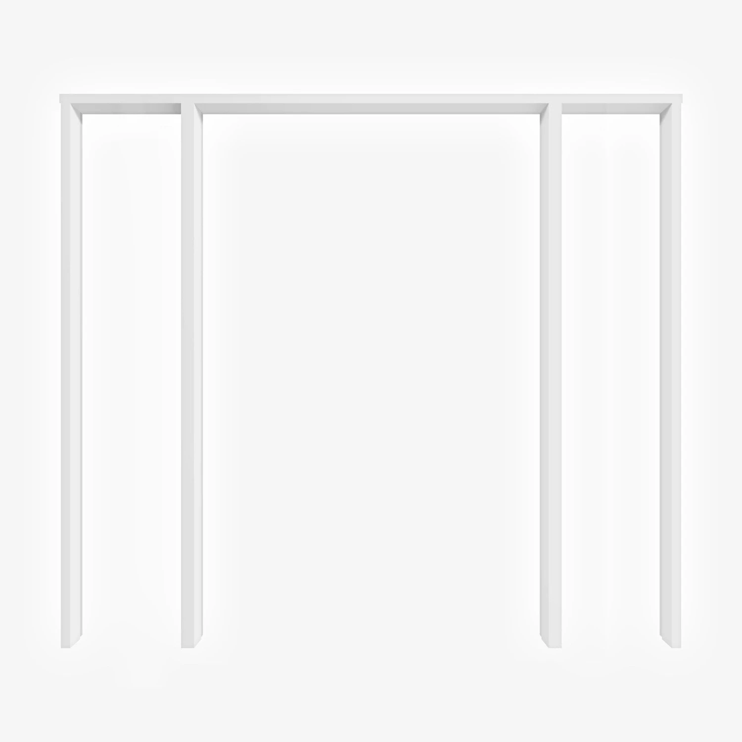 White Primed Internal Trent 3P 1L Clear Glass 1 Panel Sidelight Room Divider Set (123168) 2 White Primed Internal Trent 3P 1L Clear Glass 1 Panel Sidelight Room Divider Set (123168) - Image 2